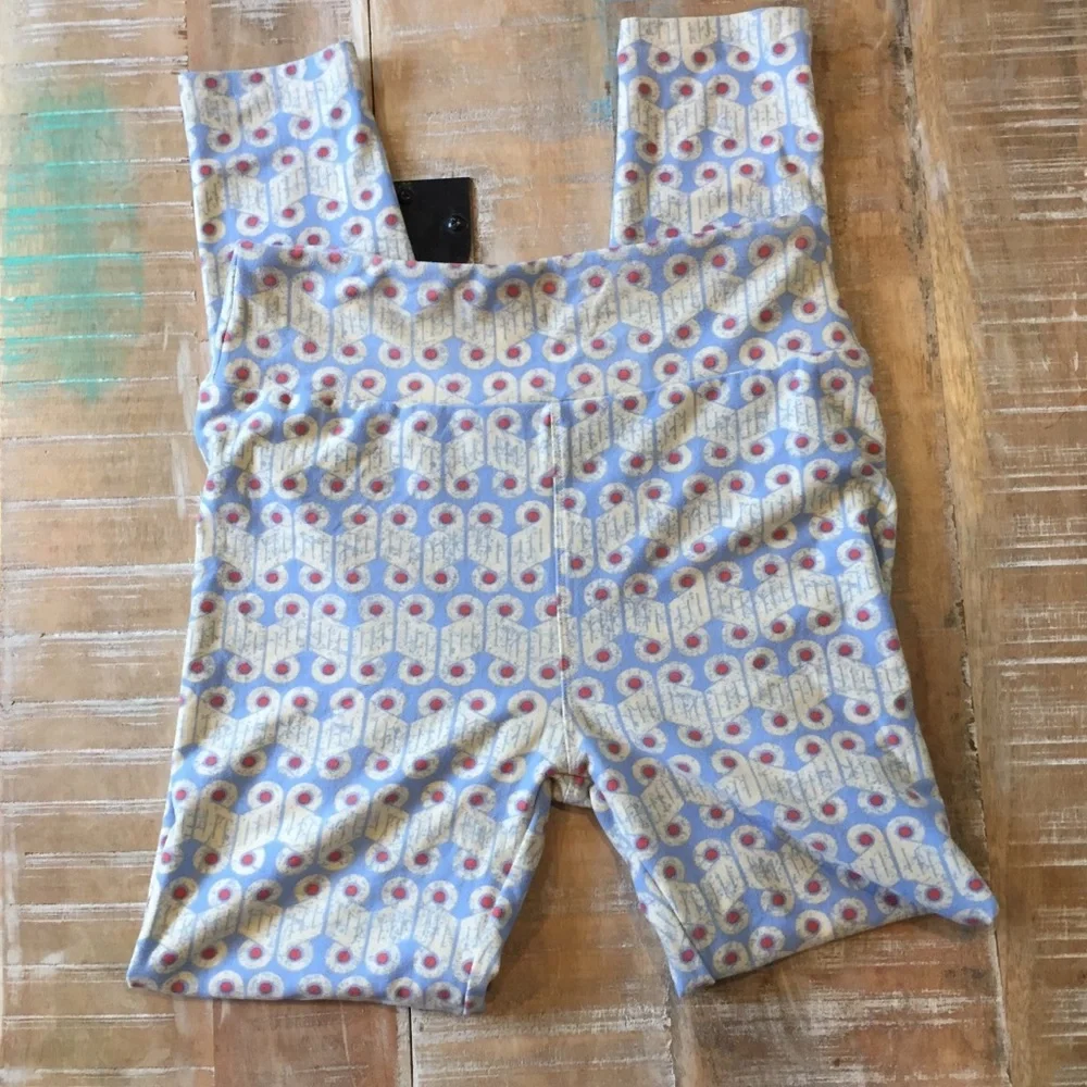 Lularoe One Size Leggings blue white one size
